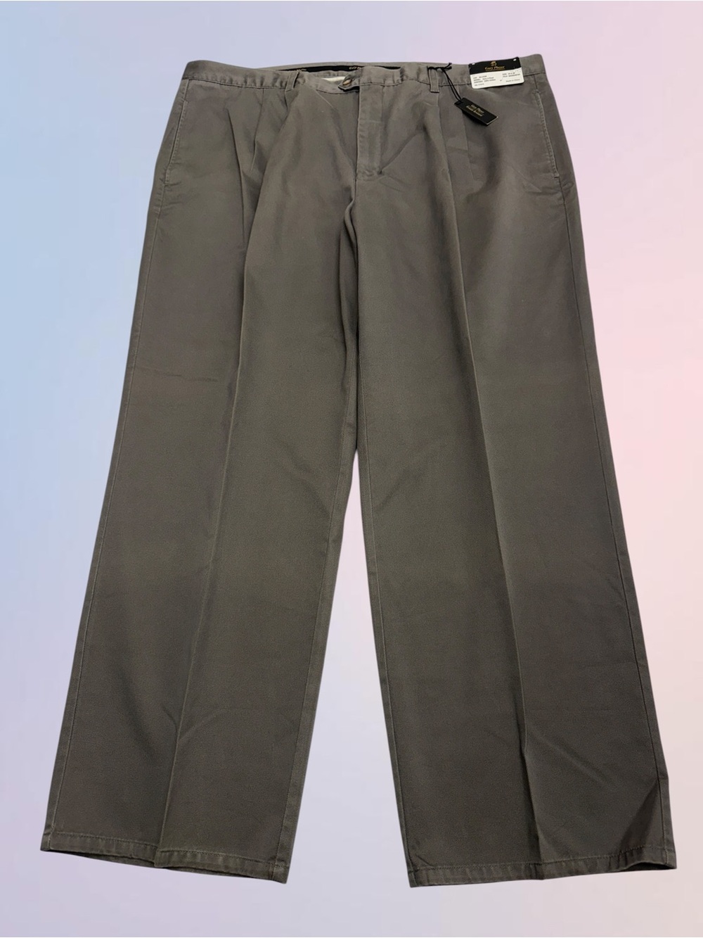 GARY PLAYER Men’s 44 x 30 Gray Pleated Cotton Pant